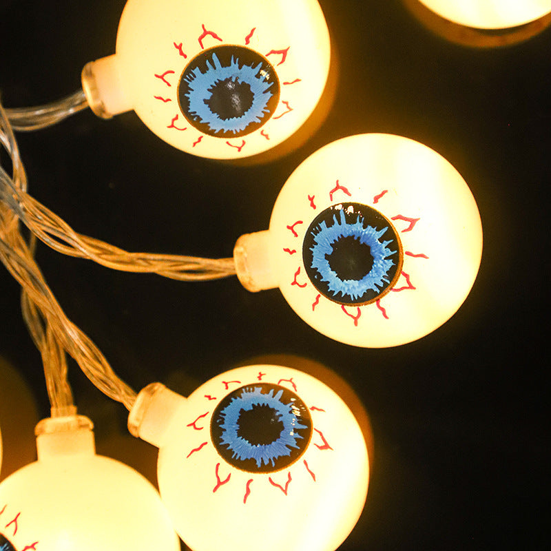 Halloween LED Eyeball String Lights | 10Pcs Ghost Eye Party Decorations