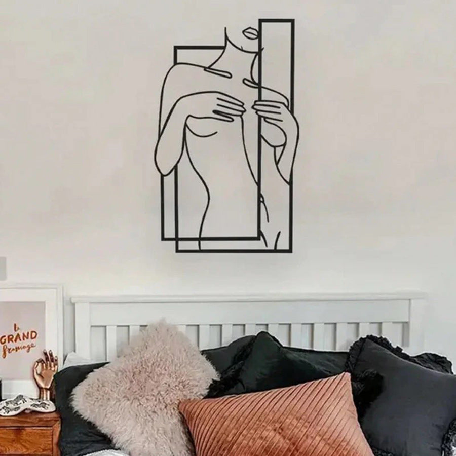 Aesthetic Female Body Line Silhouette Wall Art