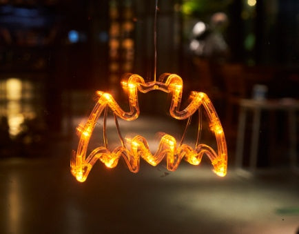 Halloween Window Hanging Lights | LED Spider, Pumpkin & Ghost Decorations