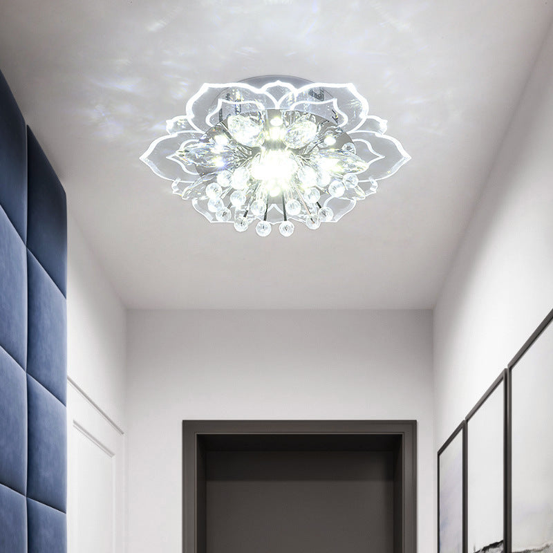 Elegant Entryway/Hallway Mini Crystal Lamp
