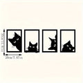 Black Cat Metal Wall Art Decoration Set