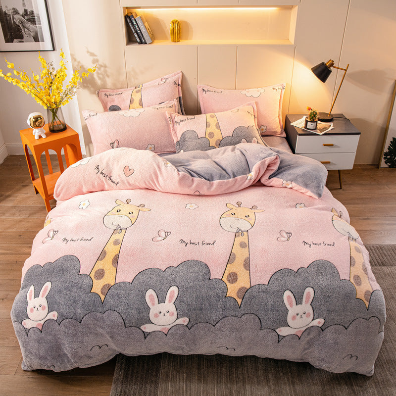 Winter Keep-Warm Milk Velvet Bedding Collection
