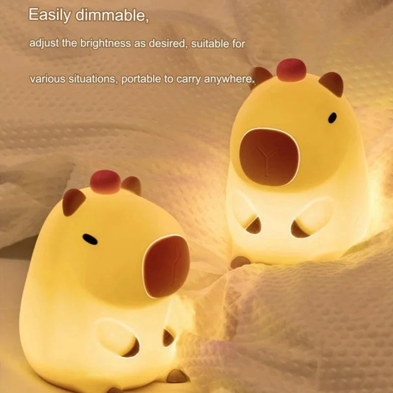 Cute Capybara LED Night Light