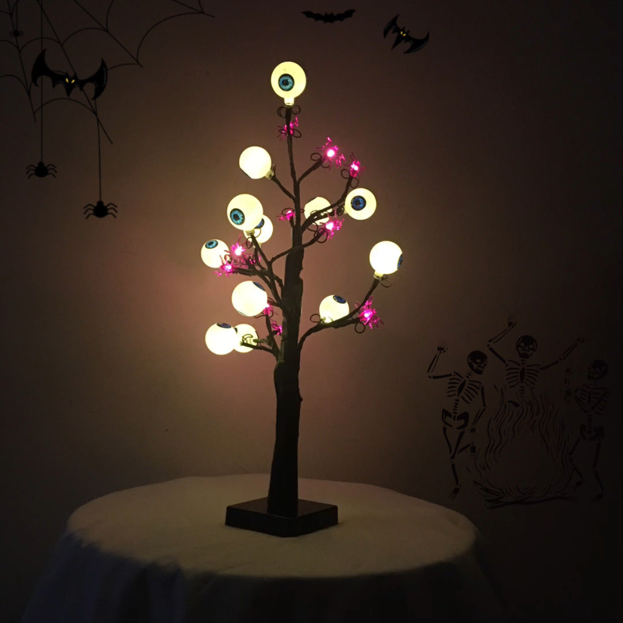 Halloween LED Ghost Eyeball Tree Light | Spooky Desk Lamp & Home Decoration