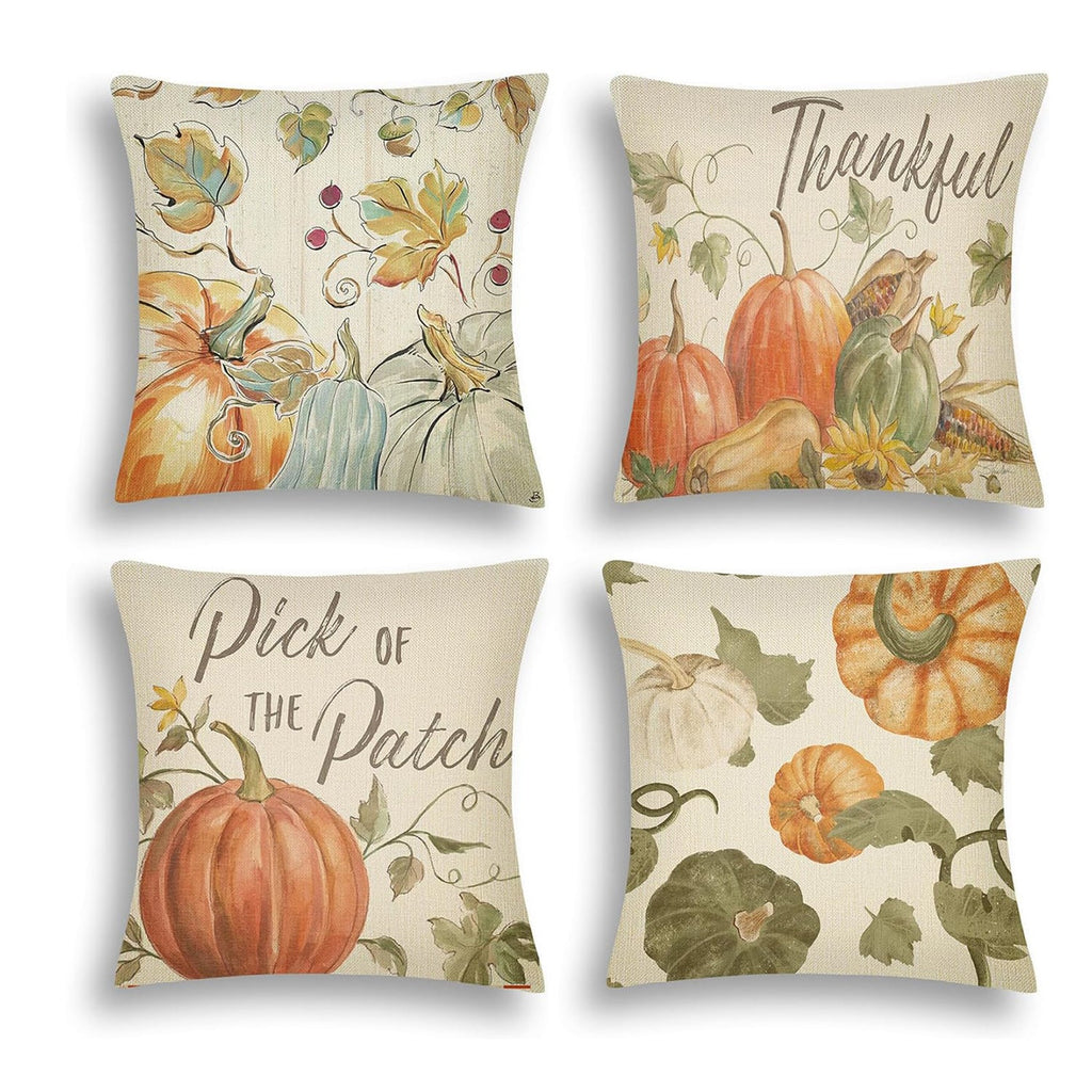 4PCS Thanksgiving Pillow Covers | Festive Holiday Cushion Set