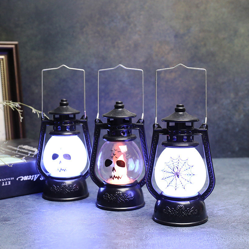 Halloween Hanging LED Lamp | Vintage Ghost & Spider Decoration Light